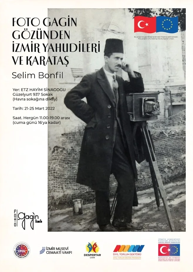 Foto Gagin exhibition poster from Despertar Izmir, Izmir Jews and Karataş.